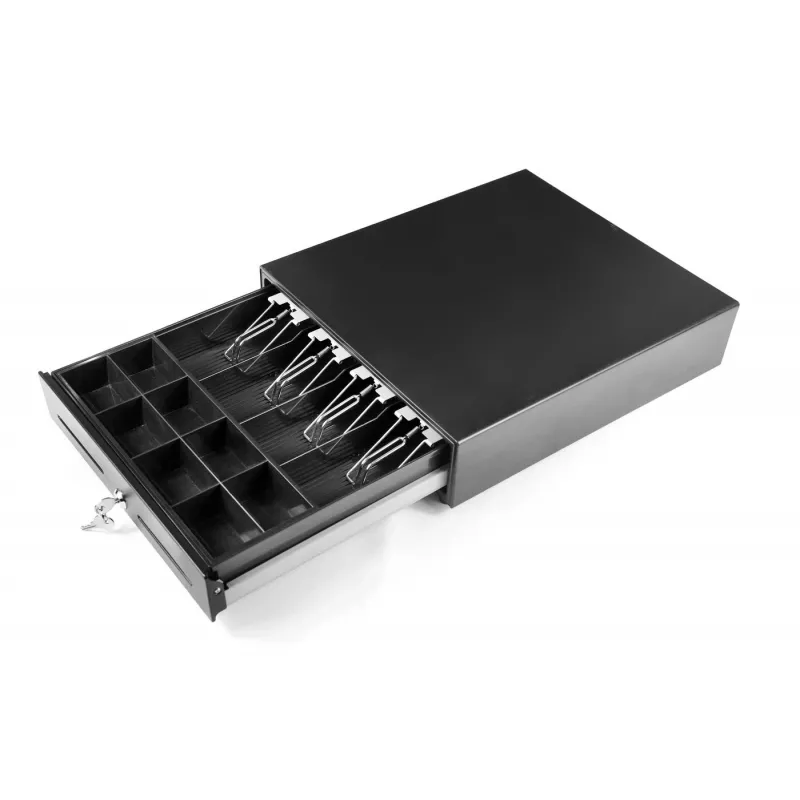 Cash drawer Capture CA-CD410-480B-SAMELOCK — 410 mm width, front bill insert, coin trays 4/8