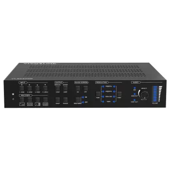 Vivolink video scaler VLSC242M, metal housing, HDCP 1.4/2.2, AC 110–230V, 250×200×44 mm