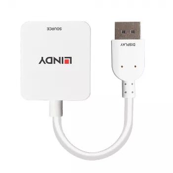 Lindy HDMI 18G to DisplayPort 1.2 Converter, 0.095 m, HDMI Type A (Standard), DisplayPort, Female, Male, Straight