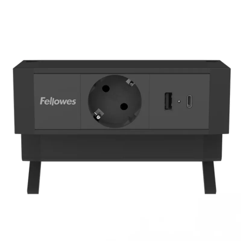 Fellowes 100137172 power extension 2 m 1 AC outlet(s) Indoor Black