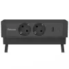 Fellowes 100137182 power extension 2 m 2 AC outlet(s) Indoor Black