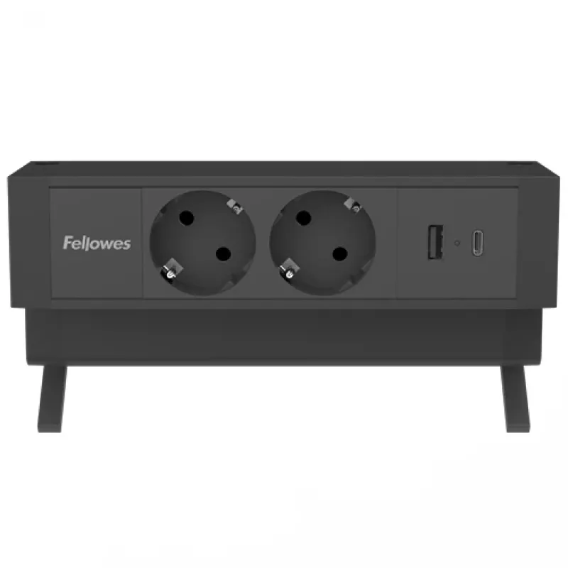 Fellowes 100137182 power extension 2 m 2 AC outlet(s) Indoor Black