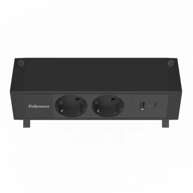 Fellowes 100137182 power extension 2 m 2 AC outlet(s) Indoor Black