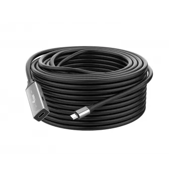 USB-C to USB-C Active Extension Cable EQUIP 5 m, USB 3.2 Gen 1 (5 Gbps), nickel-plated contacts, black