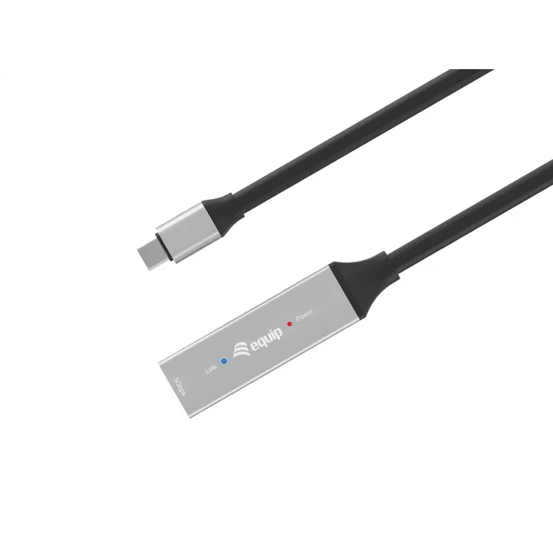 USB-C to USB-C Active Extension Cable EQUIP 5 m, USB 3.2 Gen 1 (5 Gbps), nickel-plated contacts, black