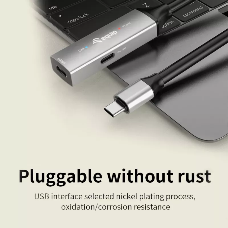 USB-C to USB-C Active Extension Cable EQUIP 10 m, USB 3.2 Gen 1 (5 Gbps), black