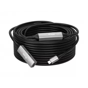 USB-C active extension cable EQUIP 15 m, USB 3.2 Gen 1 (5 Gbps), nickel contacts, black