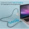 USB-C to USB-C cable EQUIP 1.0 m — USB 3.2 Gen 2x2, 20 Gbps, PD 240W, 4K/60Hz, Black