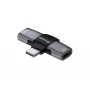 Adapter USB-C OTG 2-in-1 EQUIP 133479 — 100W PD, 10Gbps, 1x USB-C to 2x USB-C, grey