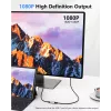 USB to HDMI adapter EQUIP 133498 (USB-C and USB-A male to HDMI, 1080p, aluminium housing, grey)