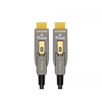 EQUIP HDMI 2.0 Active Optical Cable 20m, Detachable Type-A/Type-D, 4K/60Hz, 18 Gbit/s, Gold-plated contacts