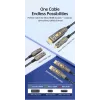 EQUIP HDMI 2.1 Active Optical Cable 10 m — Detachable Type-D (Micro) + Type-A, 48 Gbit/s, 8K/60Hz