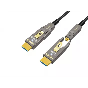 Active Optical HDMI 2.1 Cable EQUIP 30 m, detachable Type D + A, 48 Gbit/s, 8K/60Hz, gold-plated contacts