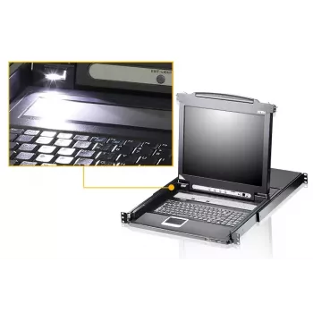 ATEN CL5708N rack console 48.3 cm (19 inch) Black 1U