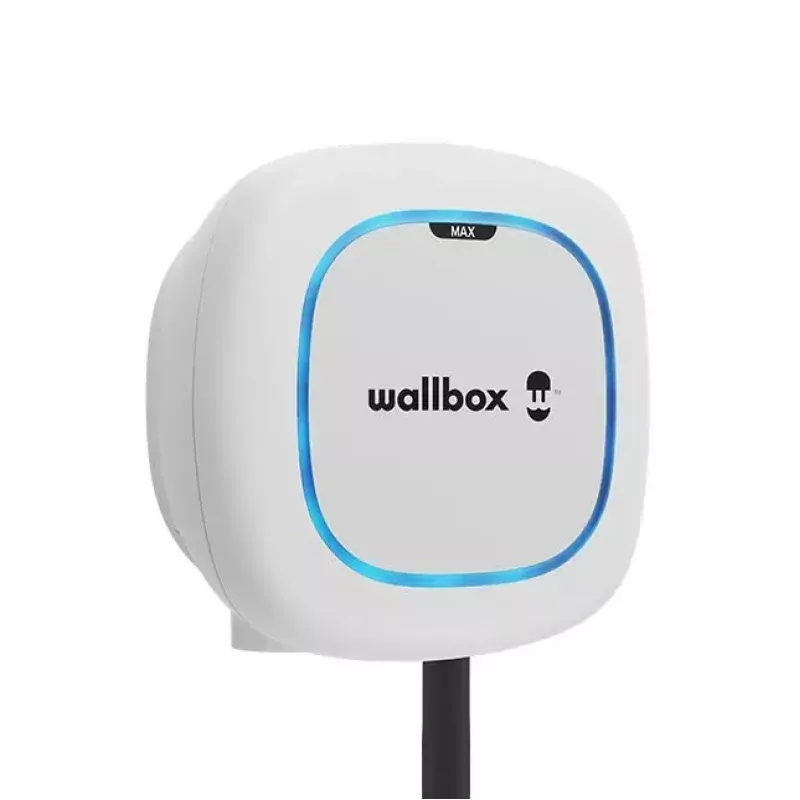 Wallbox Pulsar Max wall charger 22 kW, Wi‑Fi & Bluetooth, 5 m cable, IP54, IK10, white
