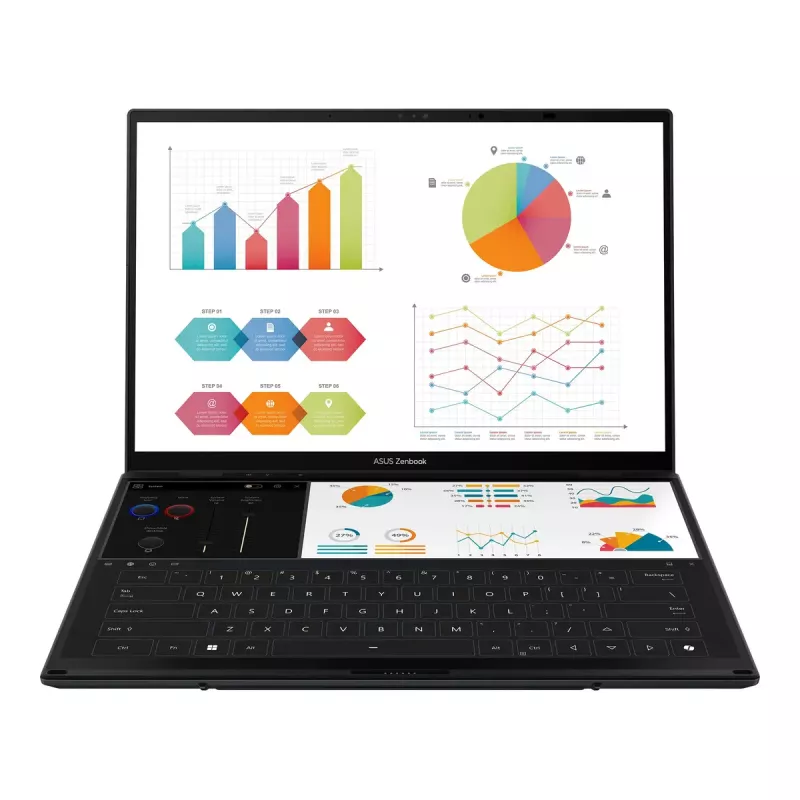 Laptop ASUS Zenbook Duo UX8406CA-QL287W 14 inch OLED Touch FHD 1920x1200 Intel Core Ultra 7 255H 16GB LPDDR5X 1TB SSD Intel Arc Windows 11 Home