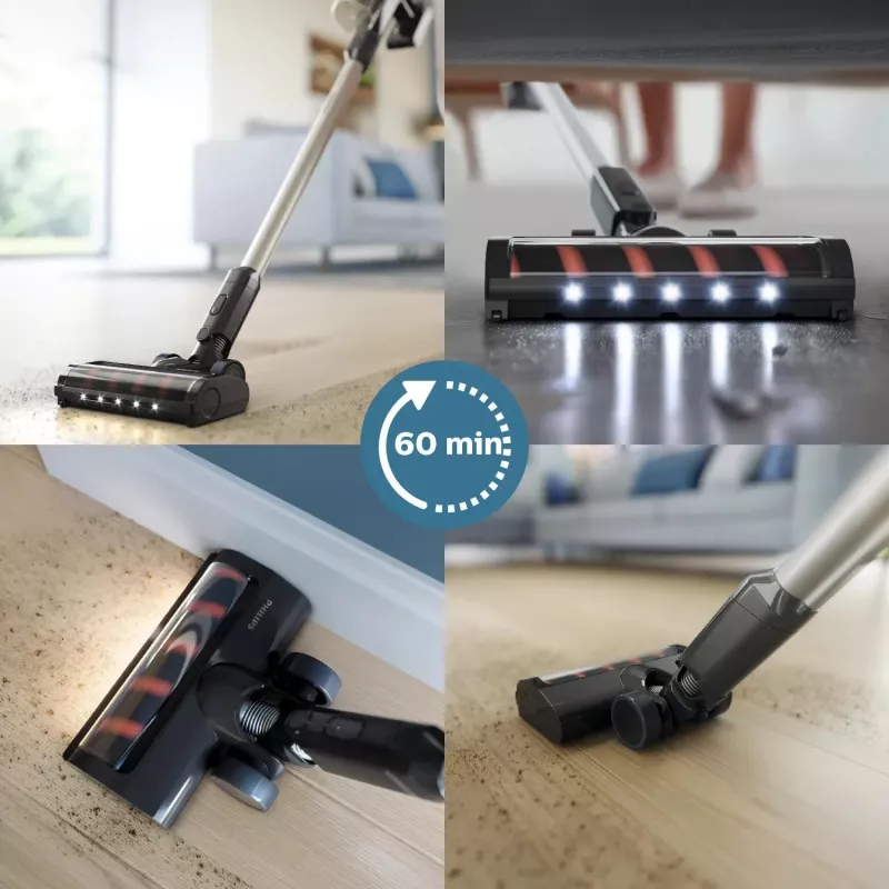 Philips 3000 series XC3131/01 stick vacuum/electric broom Battery Dry Bagless Grey