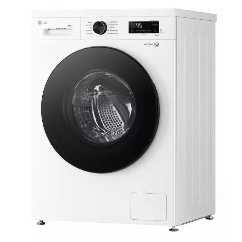 Front-load washing machine LG F4X1009NWB — 9 kg, 1310 RPM, A-class, white