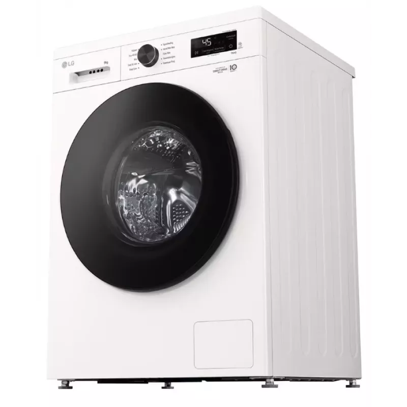 Front-load washing machine LG F4X1009NWB — 9 kg, 1310 RPM, A-class, white