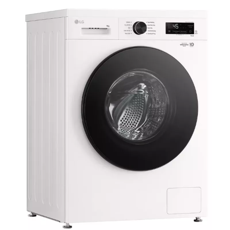 Front-load washing machine LG F4X1009NWB — 9 kg, 1310 RPM, A-class, white
