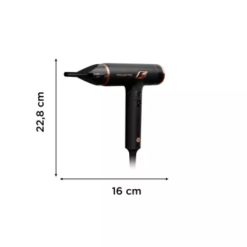 Hair dryer ROWENTA HY8310, 1700 W, ionic, 3 heat levels, 3 speeds, cool shot — Black