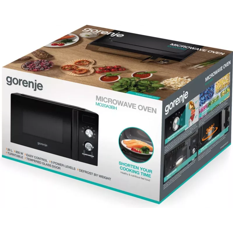 Gorenje MO20A3BH Black Combination microwave Countertop 20 L 800 W