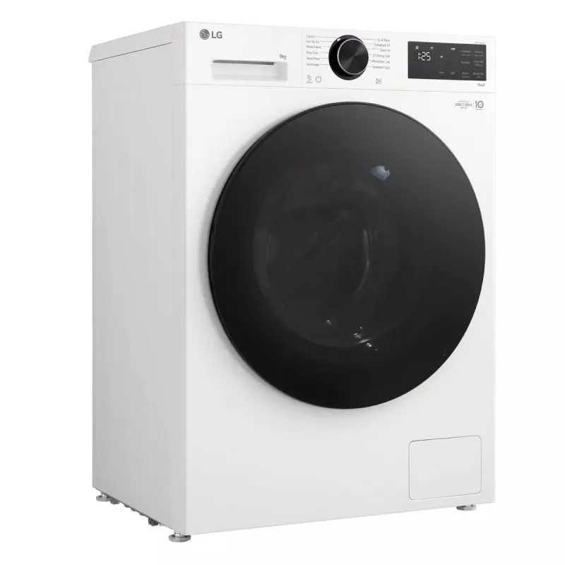 Washing machine LG F2X50S9TWB, front-load, 9 kg, 1170 RPM, A energy, 600×535×850 mm, white