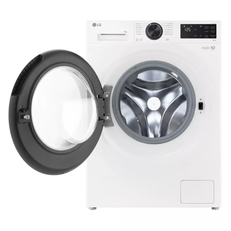 Washing machine LG F2X50S9TWB, front-load, 9 kg, 1170 RPM, A energy, 600×535×850 mm, white