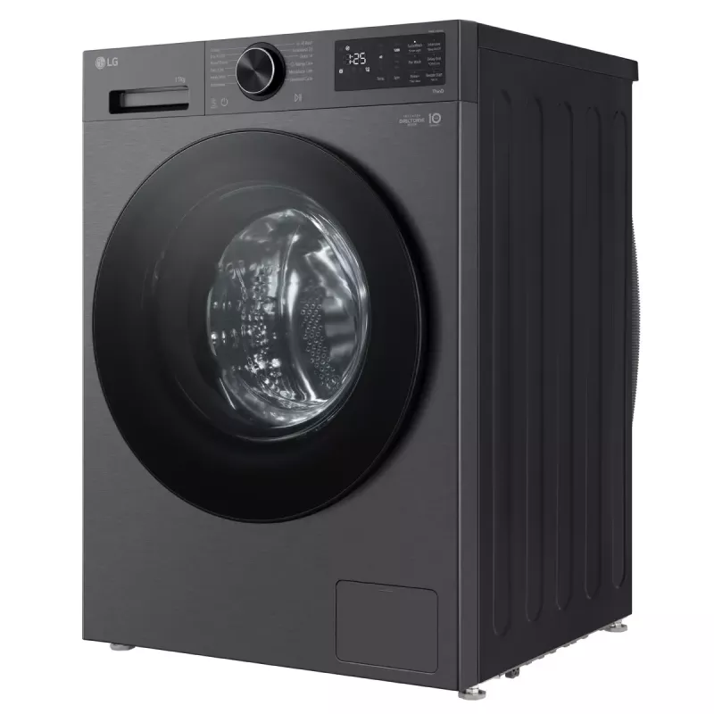 LG F4X5011TBB , A, Front loading, Washing capacity 11 kg, Depth 56.5 cm, 1400 RPM, Black washing machine Front-load 1351 RPM