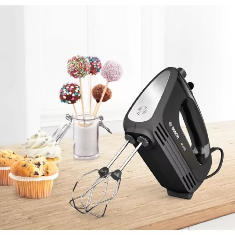 Bosch MFQ2420B mixer Hand mixer 400 W Black, Silver
