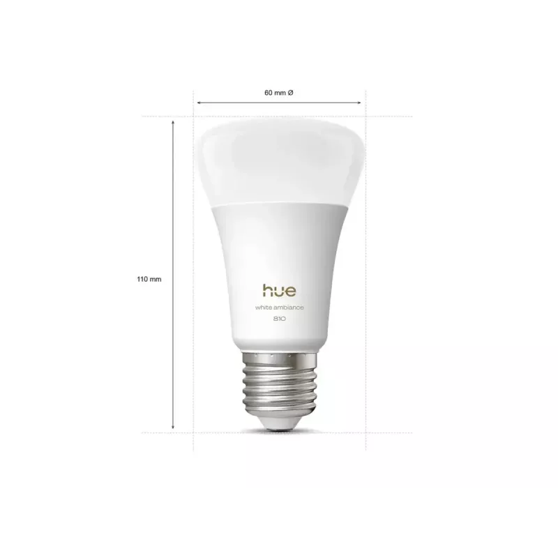 Philips Hue WA 810 A60 3P EU | E27 | 6 W | Warm to cool white light | Bluetooth, Zigbee