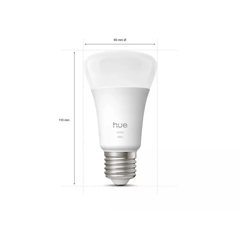 Philips Hue W 810 A60 2P EU | E27 | 7 W | Warm white to cool white light | Bluetooth, Zigbee