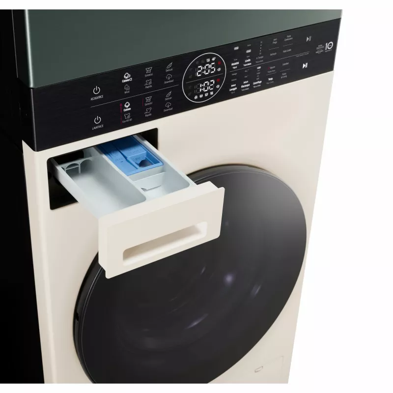 Washer dryer LG WT1210EGF freestanding front-load, 22 kg, 1400 RPM, Green/White