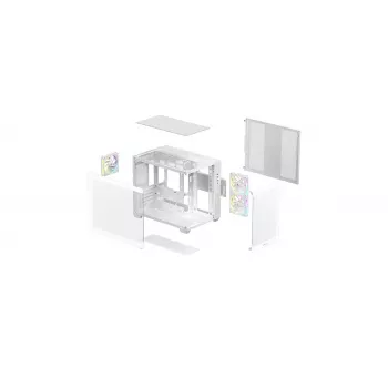 PC case DeepCool CG330 3F White — Mid-tower ATX chassis, white