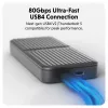 SSD enclosure Hyper HD2500GL for M.2 PCIe SSD (USB4 Gen4, USB‑C) Black