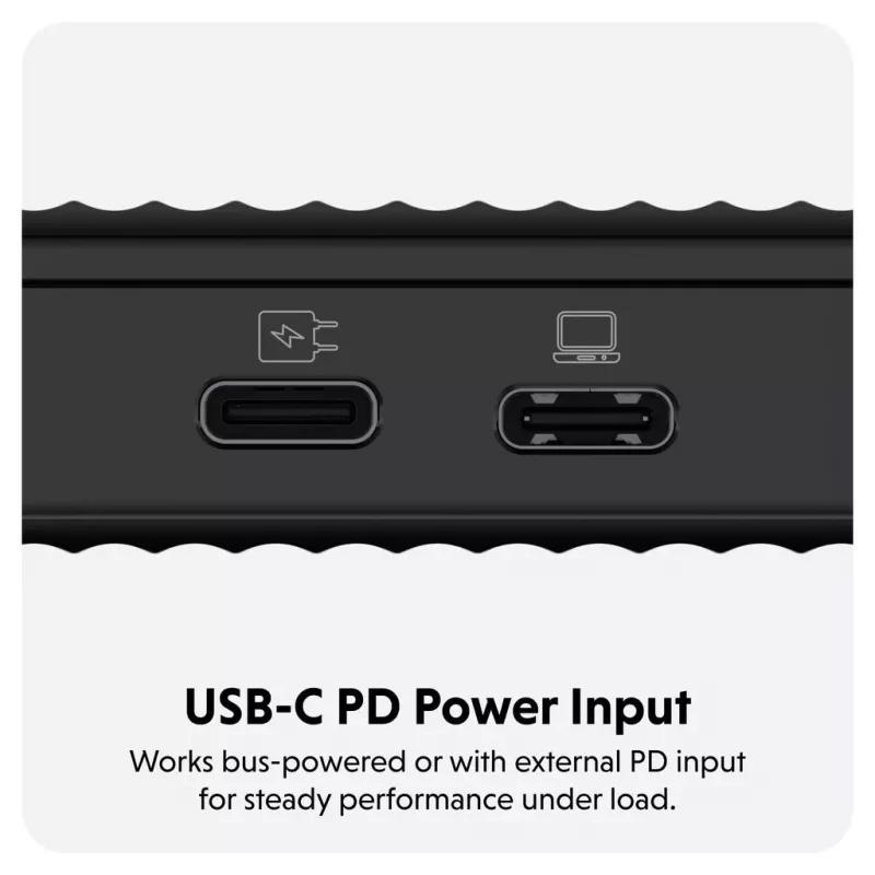 SSD enclosure Hyper HD2500GL for M.2 PCIe SSD (USB4 Gen4, USB‑C) Black
