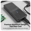 SSD enclosure Hyper HD2500GL for M.2 PCIe SSD (USB4 Gen4, USB‑C) Black