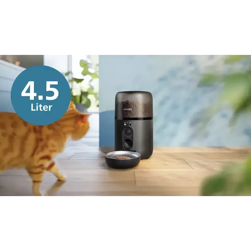 Automatic pet feeder Philips 5000 series PAW5320/02 with camera, 4.5 L food and water capacity, plastic housing, indoor use