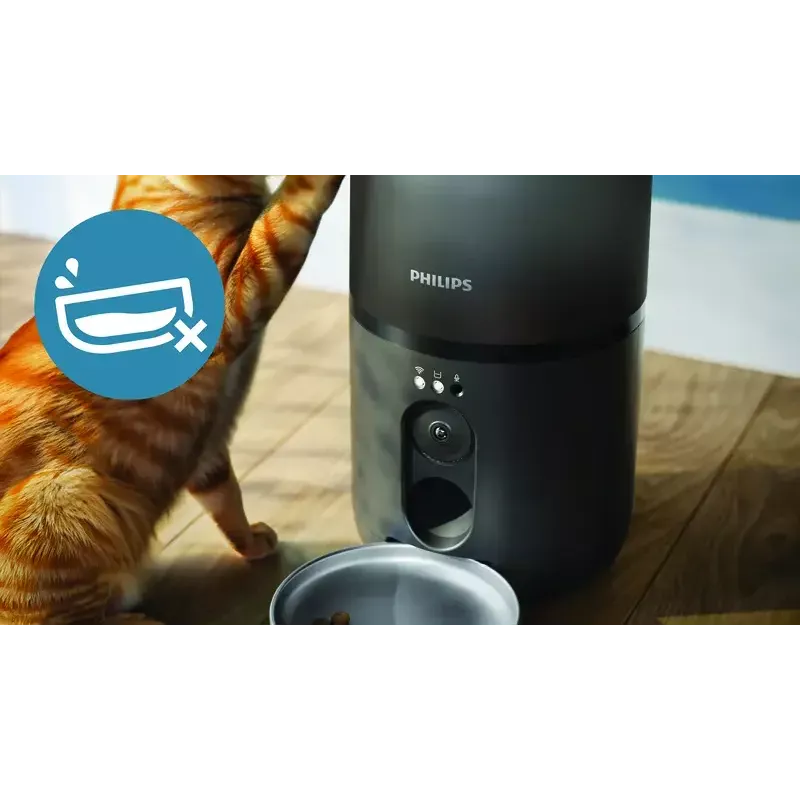 Automatic pet feeder Philips 5000 series PAW5320/02 with camera, 4.5 L food and water capacity, plastic housing, indoor use