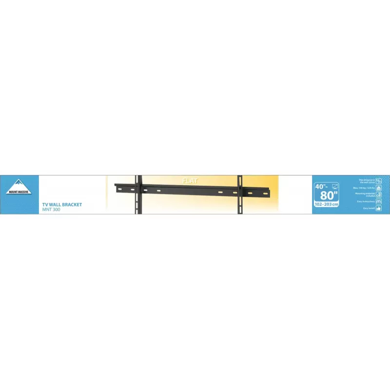 Vogel's wall mount MNT 300 for flat screens up to 2.03 m (80 inch), 100 kg capacity, VESA 100x100–600x400, Black