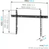 Vogel's wall mount MNT 300 for flat screens up to 2.03 m (80 inch), 100 kg capacity, VESA 100x100–600x400, Black