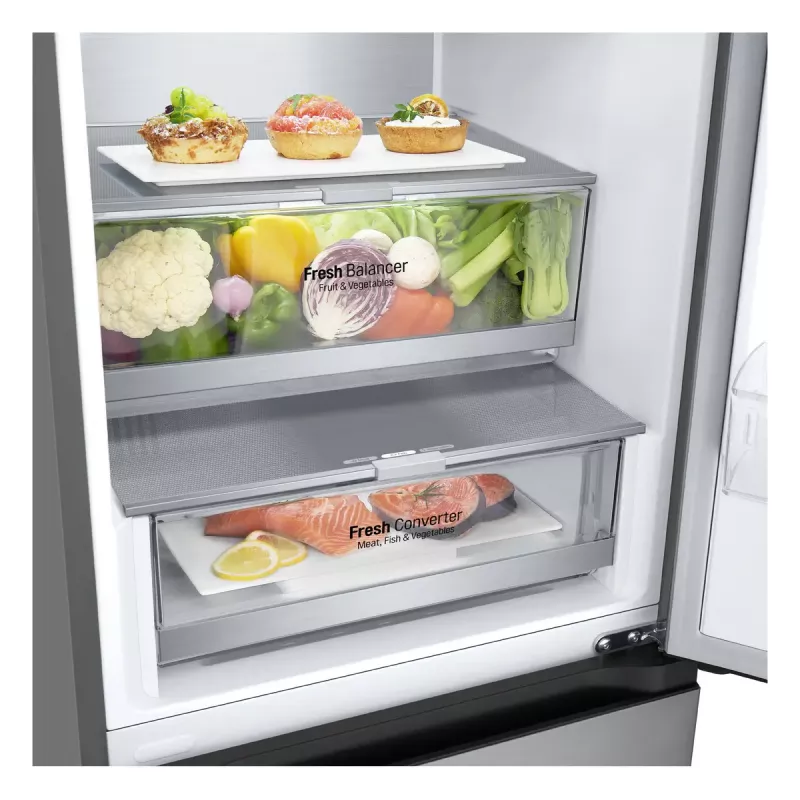LG GBV7280CPY.APYQEUR fridge-freezer Freestanding 387 L Stainless steel