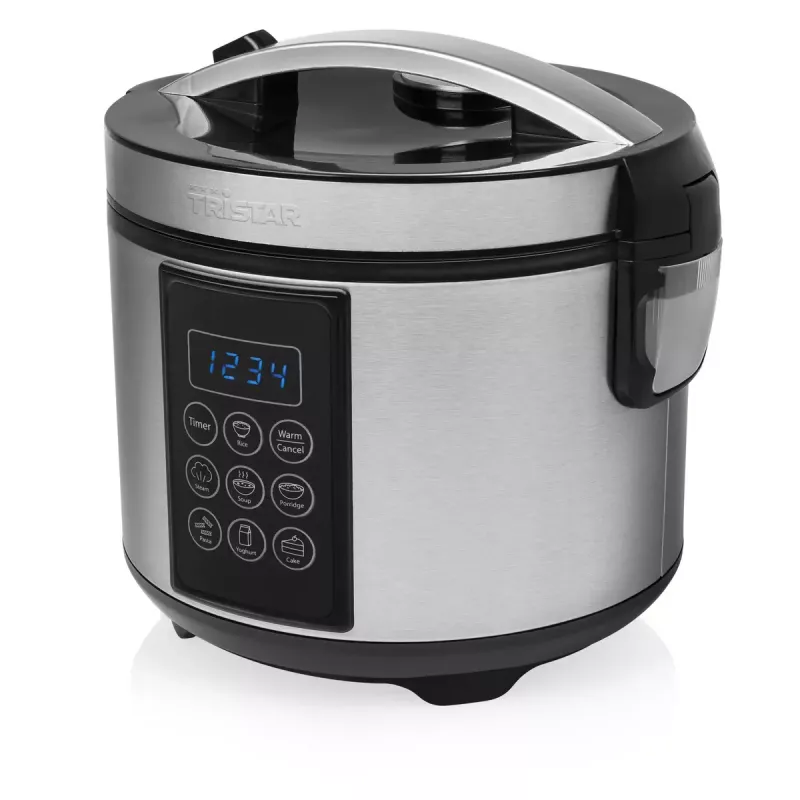 Multicooker Tristar RK-6132 — 1.5 L, 500 W, 7 auto programs, LCD, stainless steel/black