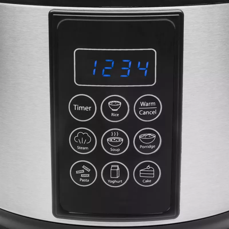 Multicooker Tristar RK-6132 — 1.5 L, 500 W, 7 auto programs, LCD, stainless steel/black