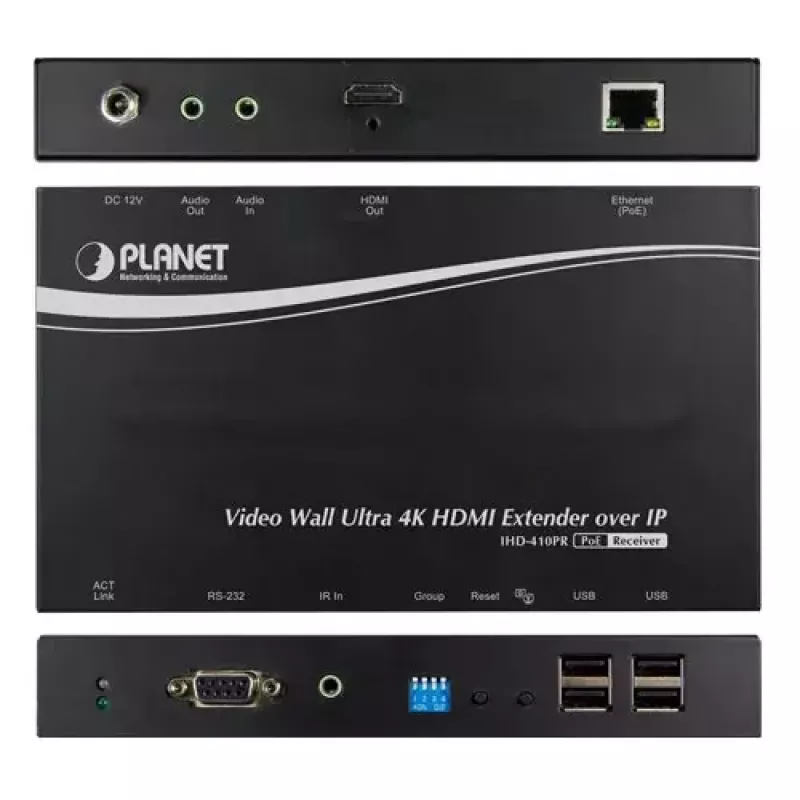 PLANET IHD-410PR video wall Ultra 4K HDMI/USB receiver