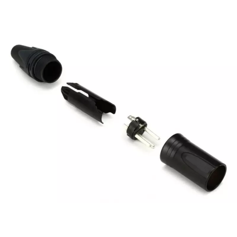 3‑Pole Male XLR Cable Connector EQUIP 147930, Black, 3‑pin, 19×19 mm, 28.8 g