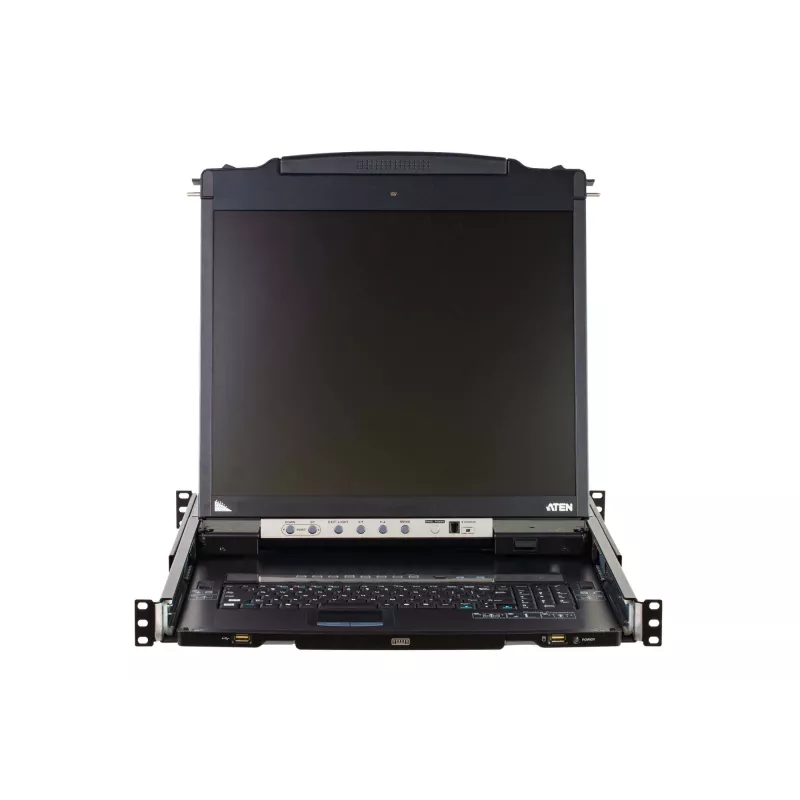 ATEN CL5808N rack console 48.3 cm (19 inch) 1280 x 1024 pixels Metal, Plastic Black 1U