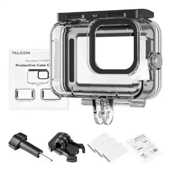 Protective case combo Telesin for GoPro Hero 12/11/10/9 – hard shell and silicone cover set