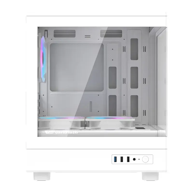Darkflash computer case DB330M White v2 with three preinstalled fans, micro-ATX/mATX support