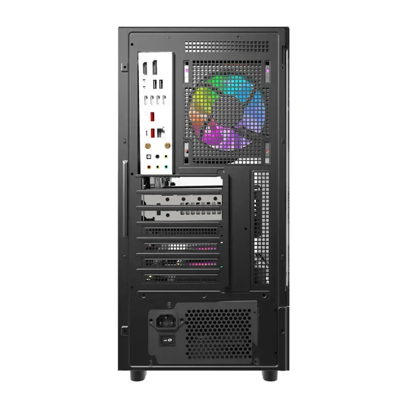 Computer case DarkFlash DS950V with front display (black) and 6 preinstalled fans